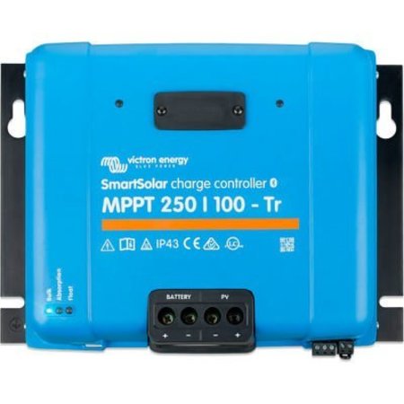 INVERTERS R US Victron Energy SmartSolar Charge Controller, MPPT 250V/100-Tr Screw Connection VE.Can, Blue, Alum. SCC125110411